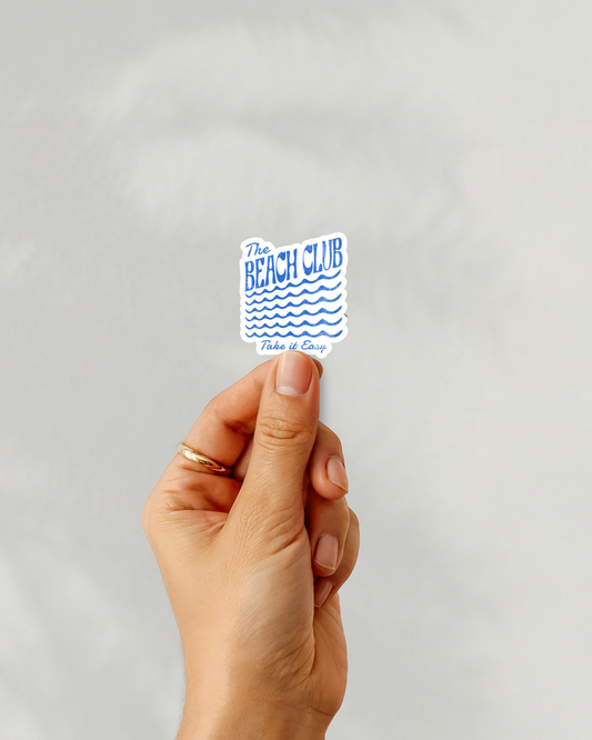 The Beach Club Vinyl Sticker