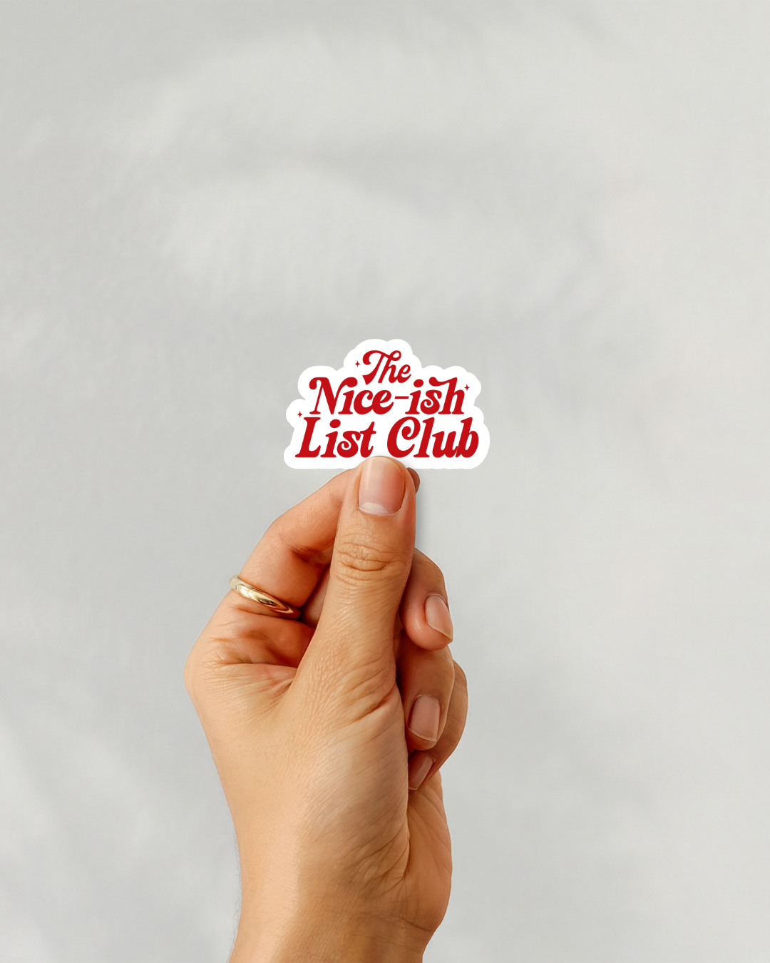 Christmas Nice-ish List Club Vinyl Sticker