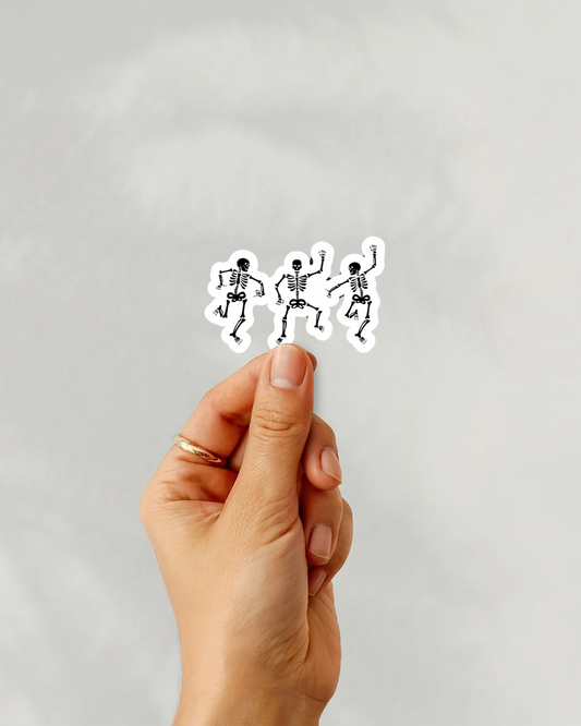 Skeletons Dancing Vinyl Sticker