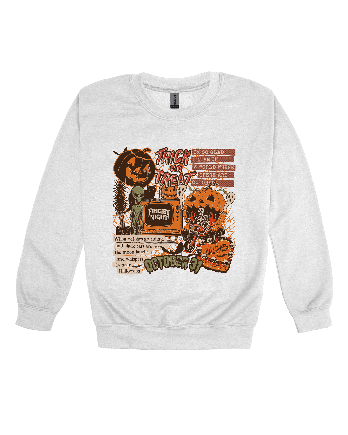 Vintage Halloween Collage Adult Sweatshirt