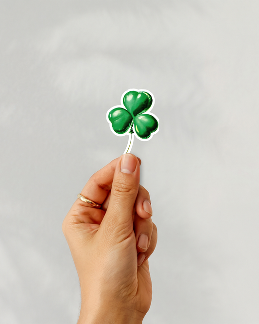 Shamrock Balloon Vinyl Sticker
