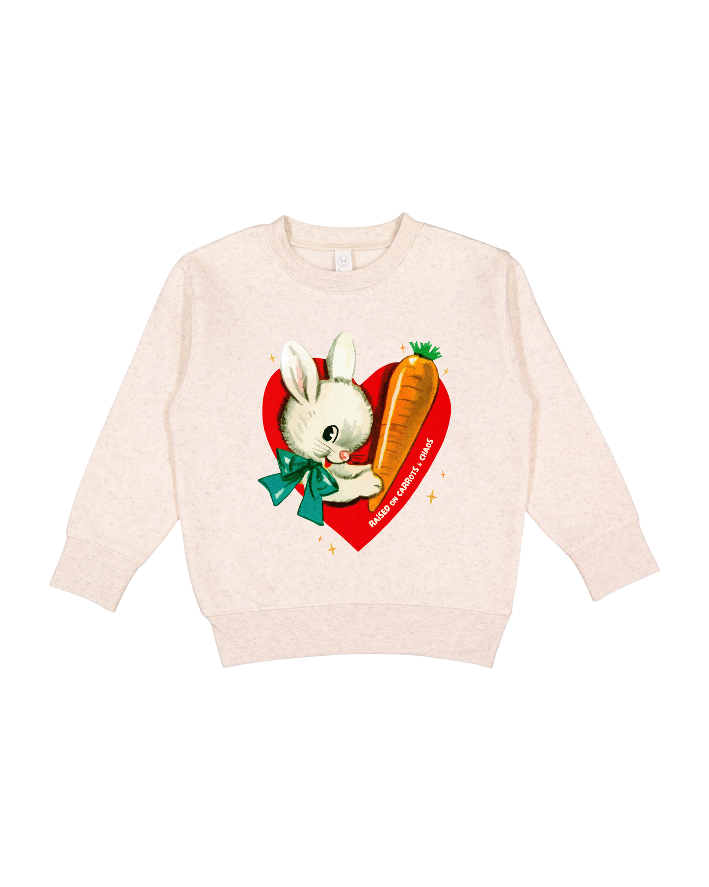 Raised On Carrots & Chaos Toddler Sweatshirt