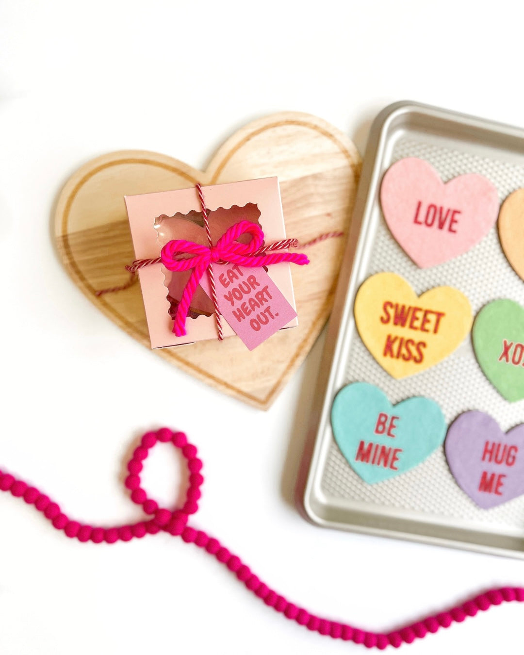 Conversation Hearts Physical Tags (25 pc.) – Designer Cookies ™ STUDIO