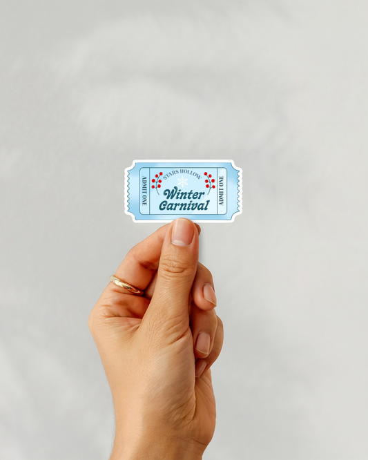 Gilmore Girls Winter Carnival Ticket Vinyl Sticker