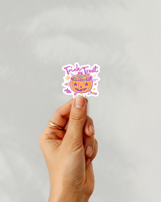 Trick Or Treat Vinyl Sticker