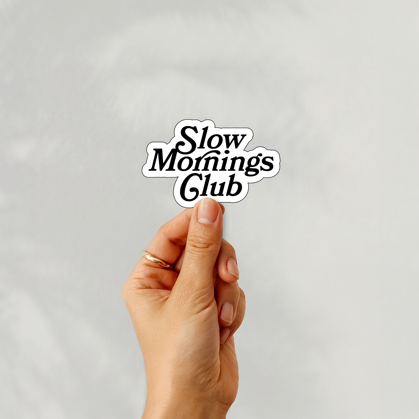 Slow Mornings Club Vinyl Sticker