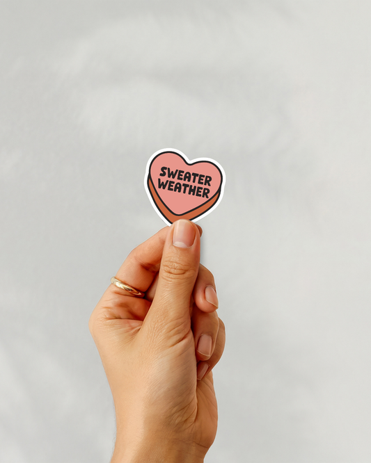 Thanksgiving Sweater Weather Vinyl Sticker