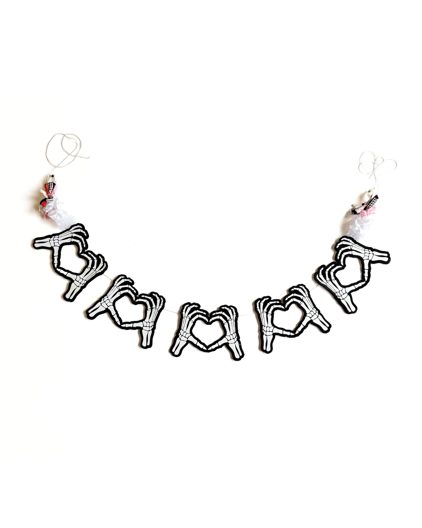 Skeleton Heart Hands Garland