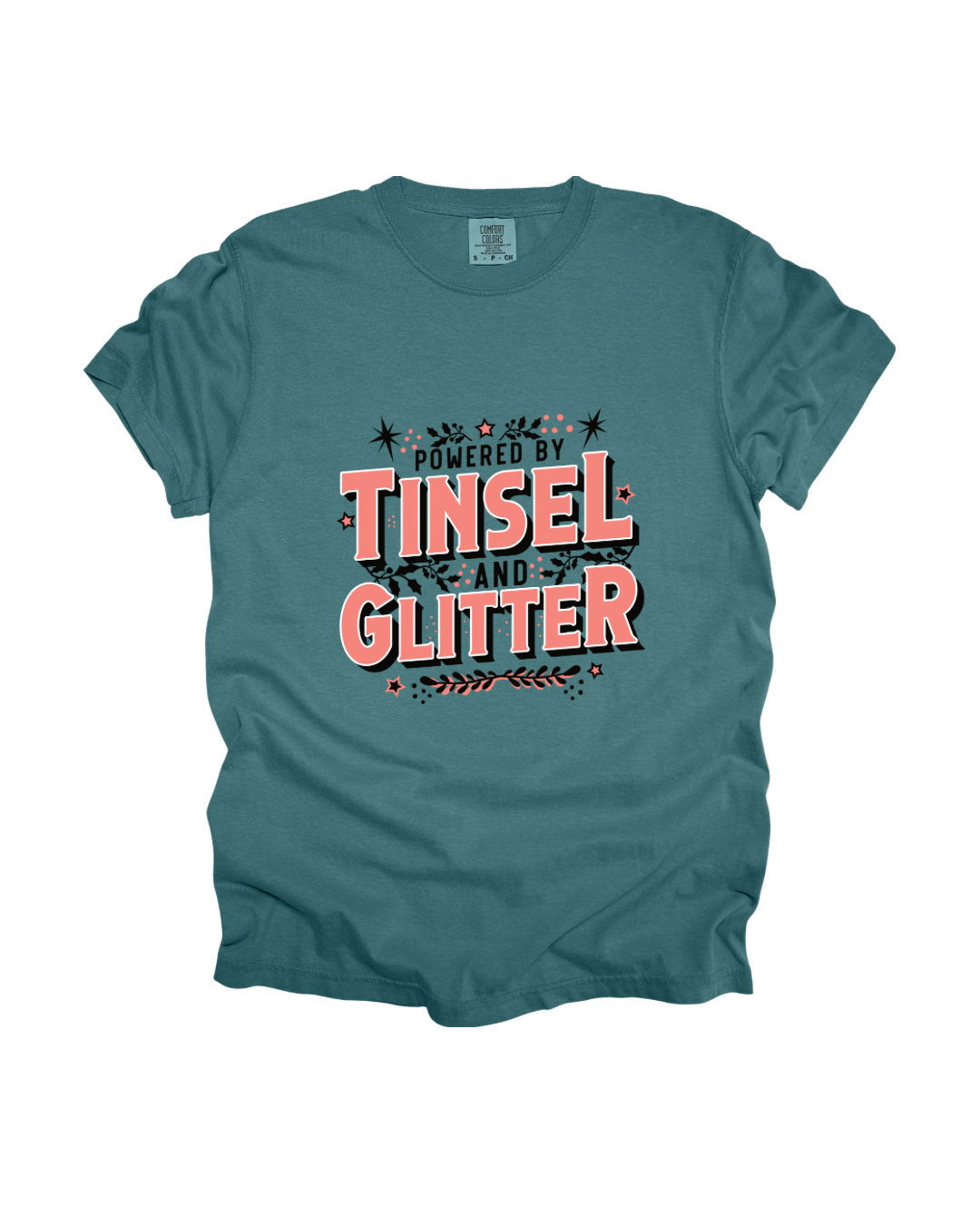 Powered By Tinsel & Glitter Adult Tee