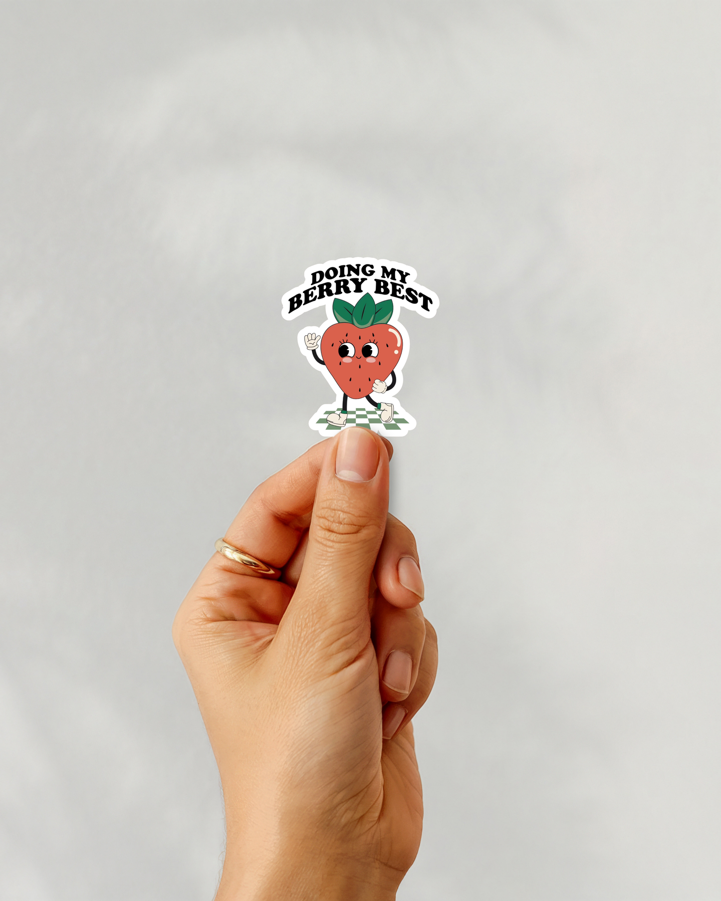 Doing My Berry Best Vinyl Sticker