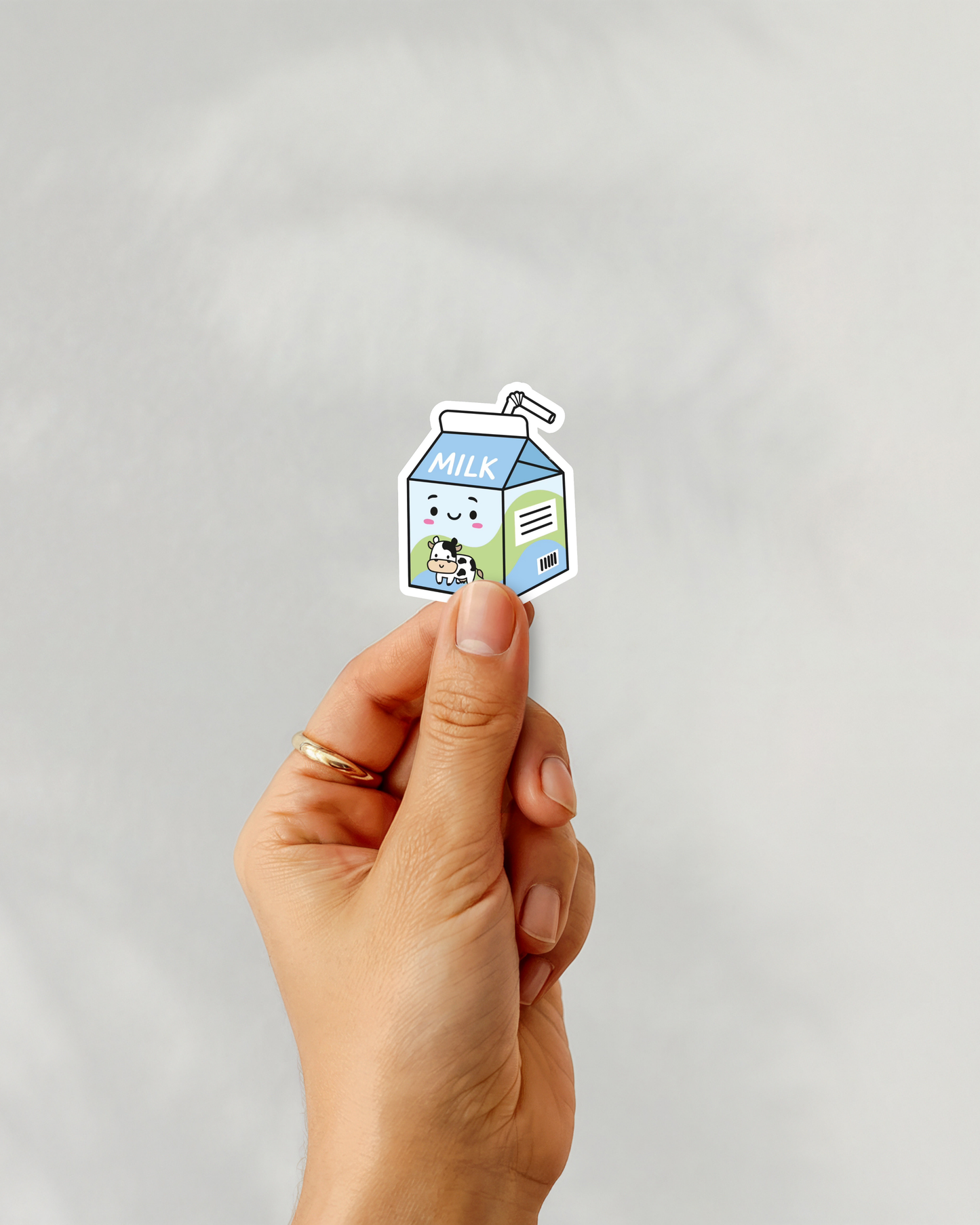 White Milk Carton Vinyl Sticker