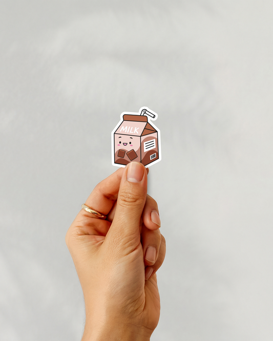Chocolate Milk Carton Vinyl Sticker