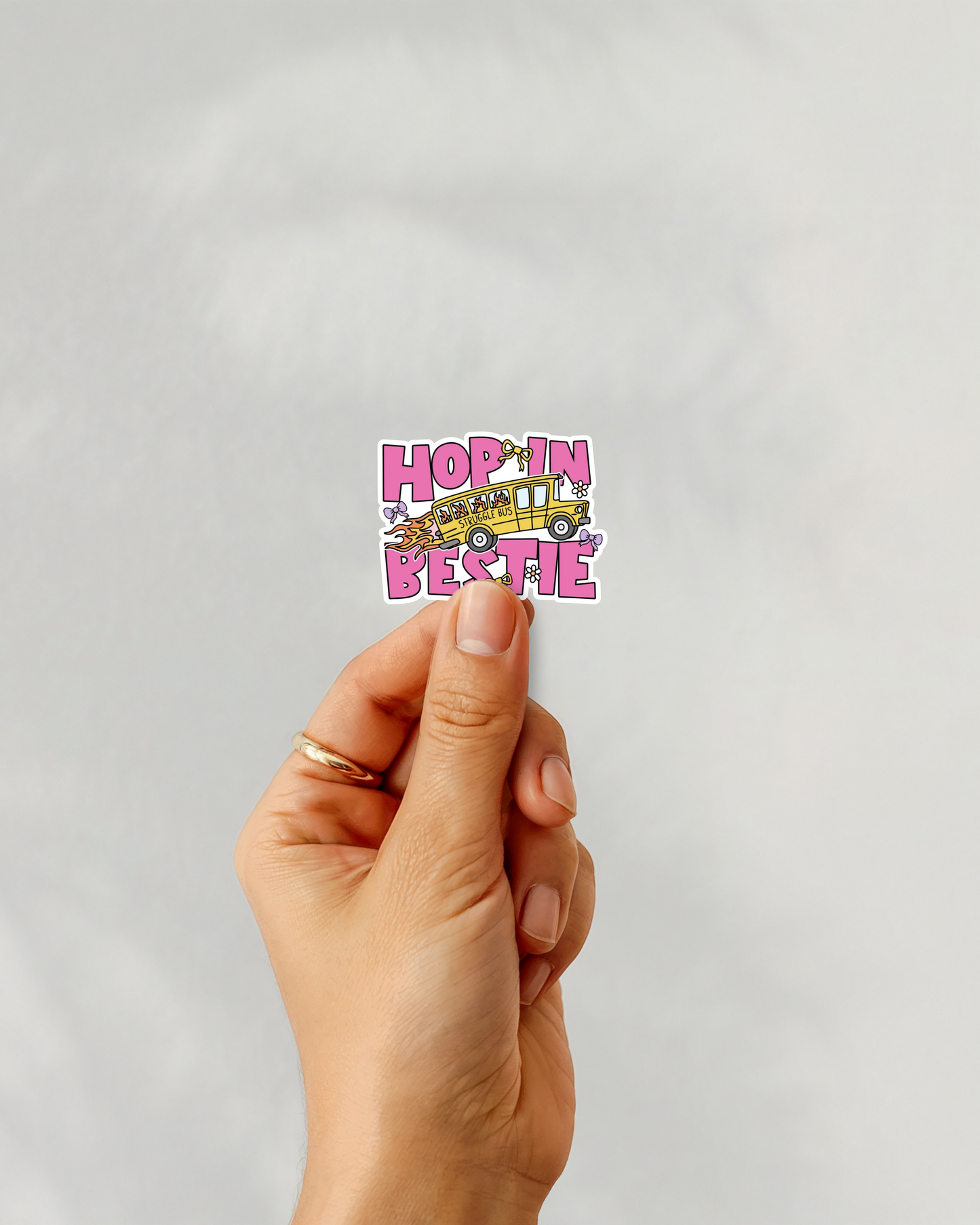 Hop In Bestie Vinyl Sticker