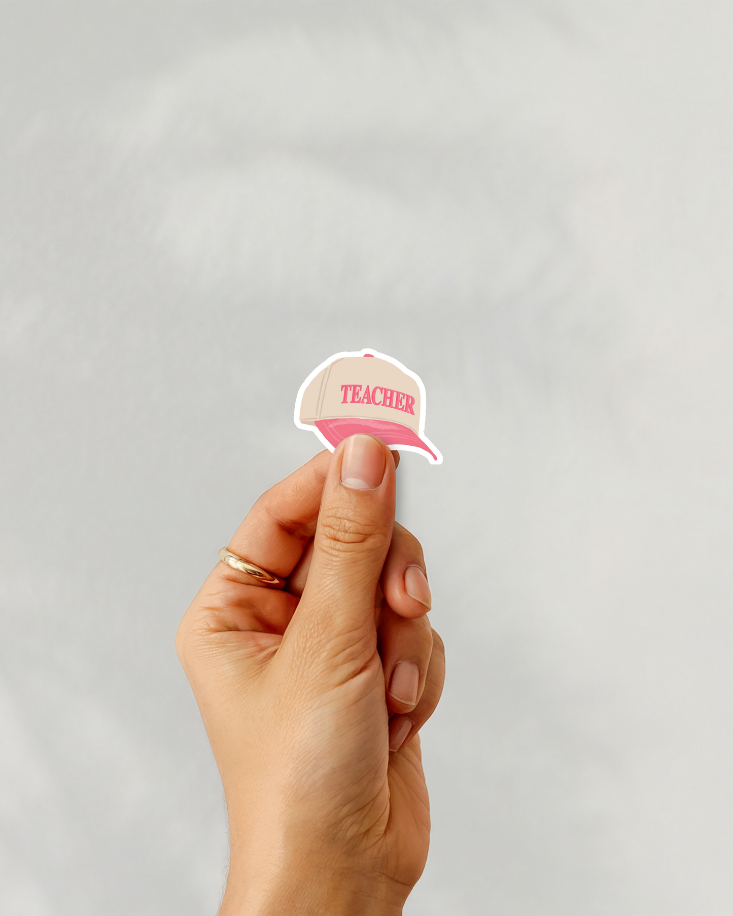 Teacher Hat Vinyl Sticker