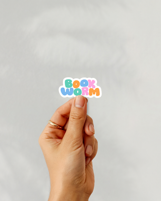 Bookworm Vinyl Sticker