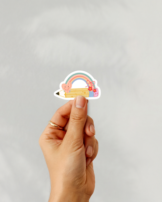 Pencil Rainbow Vinyl Sticker