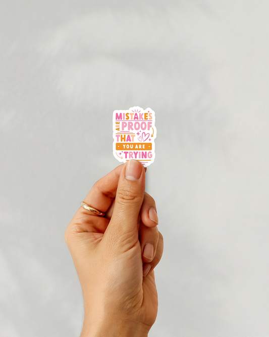 Mistakes Vinyl Sticker