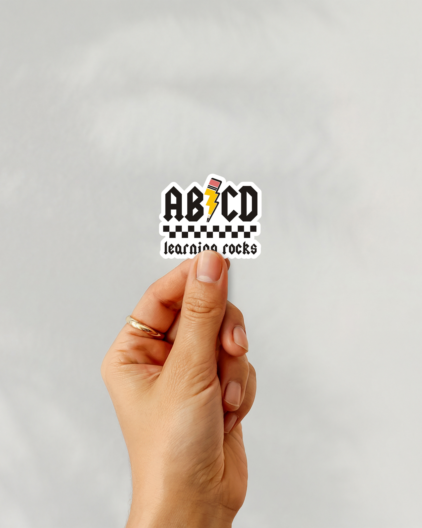 ABCD Learning Rocks Vinyl Sticker