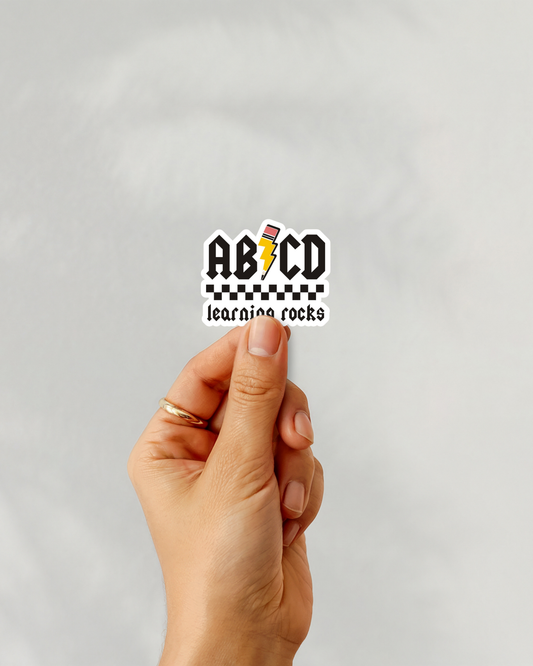 ABCD Learning Rocks Vinyl Sticker