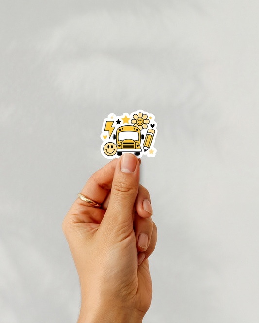 School Bus Vinyl Sticker