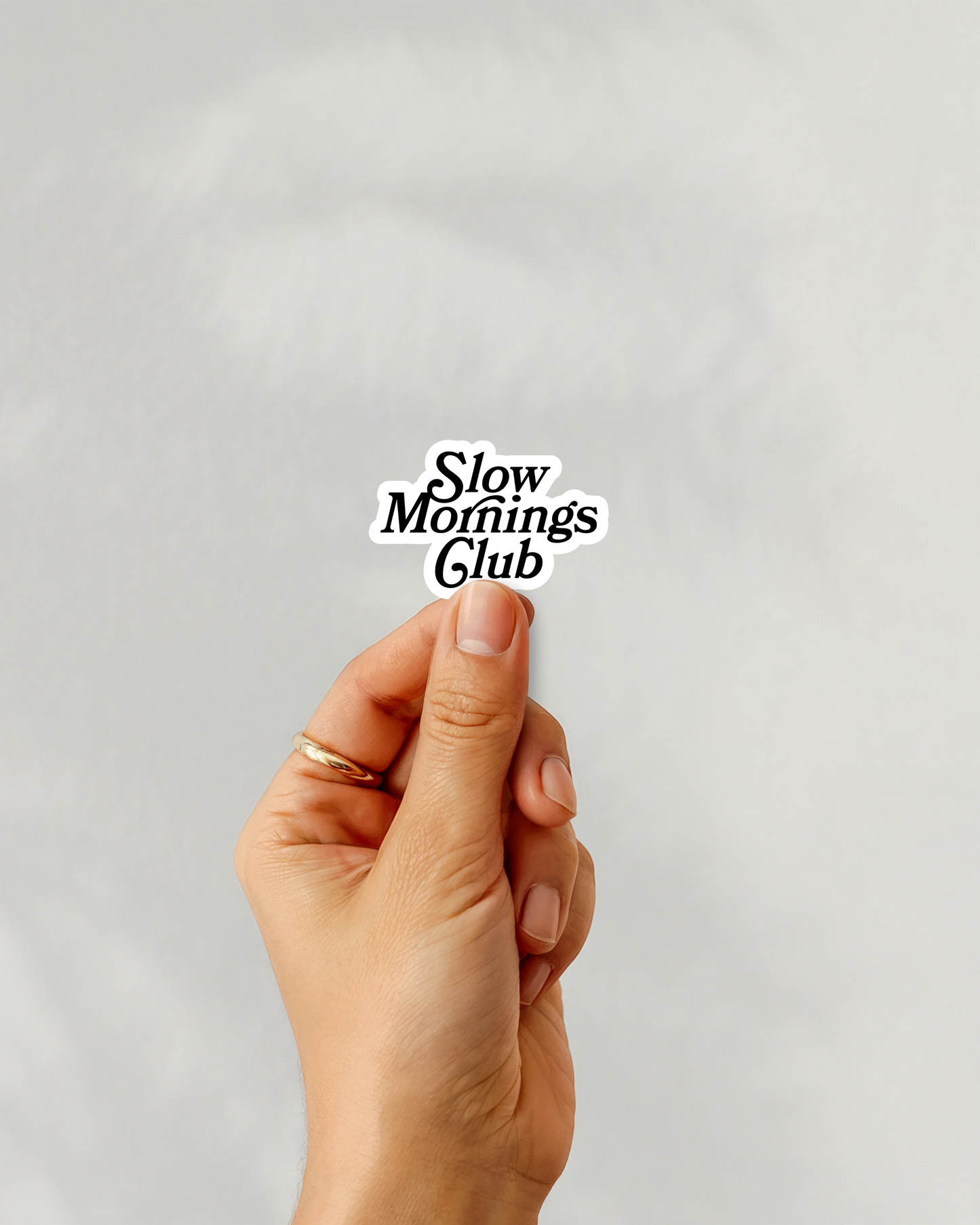 Slow Mornings Club Vinyl Sticker