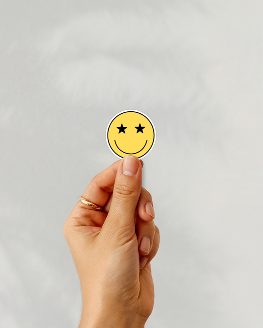 Smiley Face Vinyl Sticker