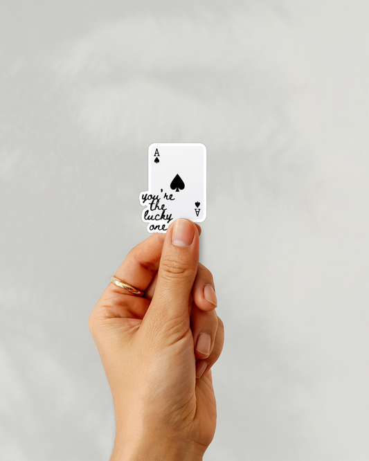 Ace Of Spades Lucky One Vinyl Sticker