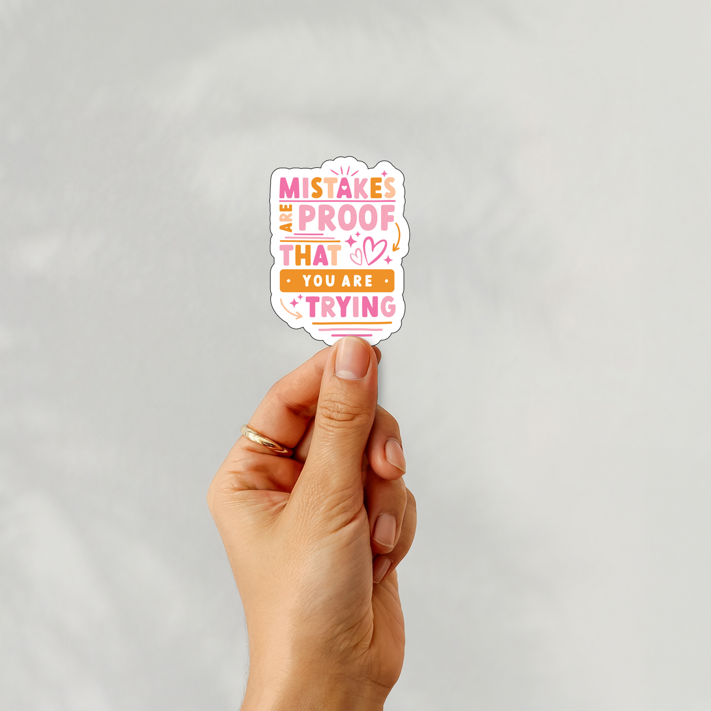 Mistakes Vinyl Sticker