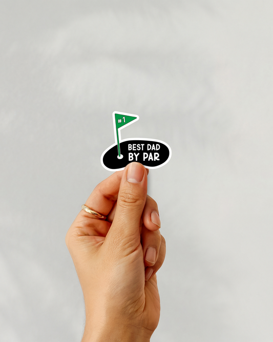 Best Dad By Par Vinyl Sticker