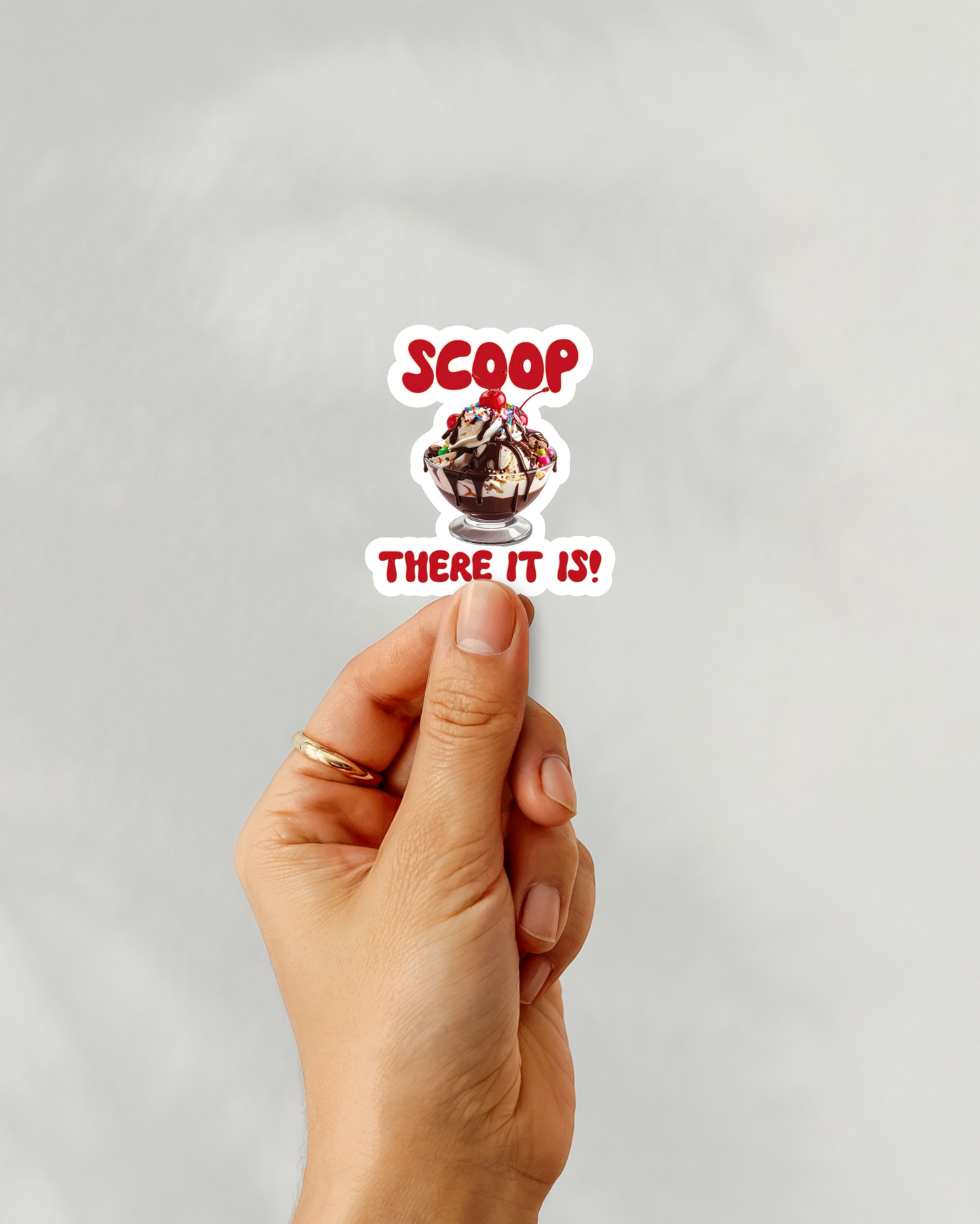 Scoop There It Is Vinyl Sticker