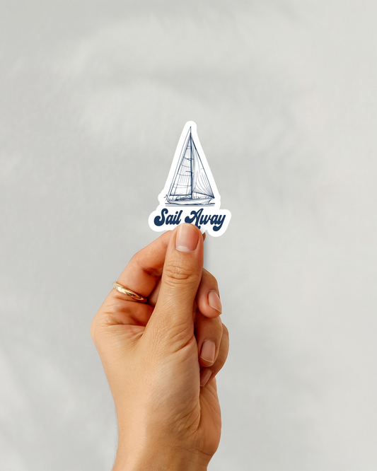 Sail Away Vinyl Sticker