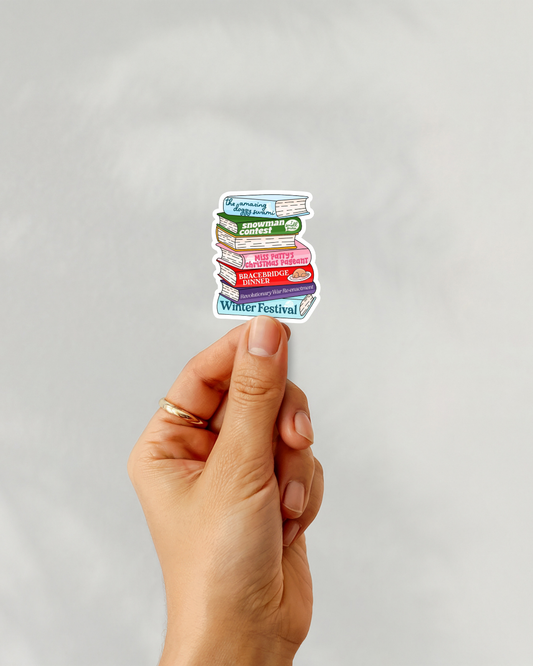 Gilmore Girls Books Winter Vinyl Sticker