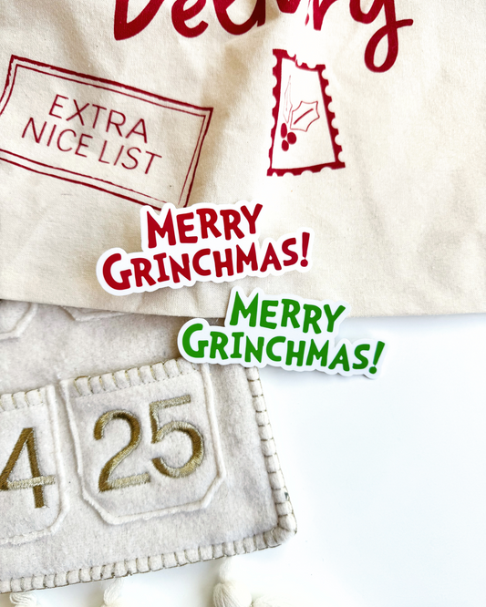 The Grinch Merry Grinchmas Vinyl Sticker