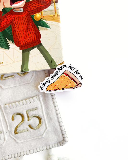 Home Alone Cheese Pizza Vinyl Sticker
