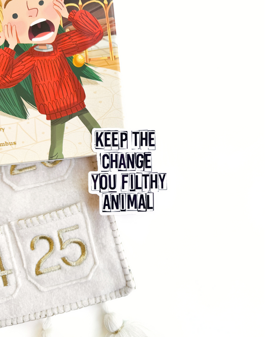 Home Alone Keep The Change Vinyl Sticker