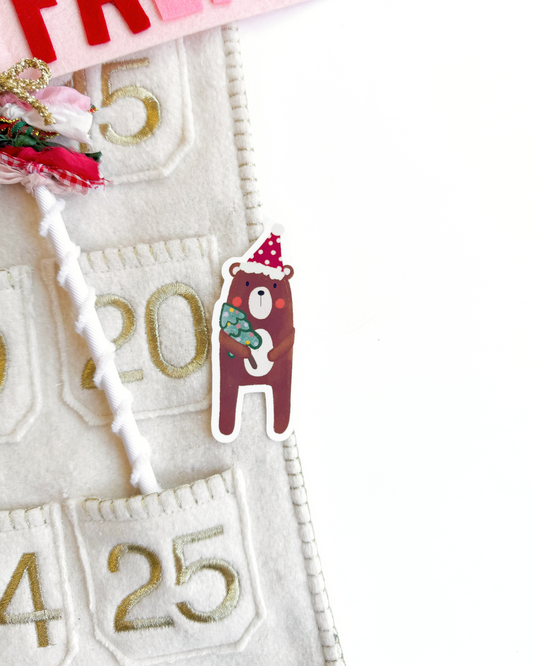 Christmas Bear Vinyl Sticker