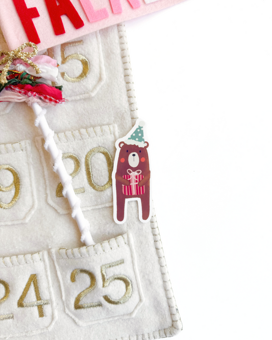 Christmas Bear Vinyl Sticker