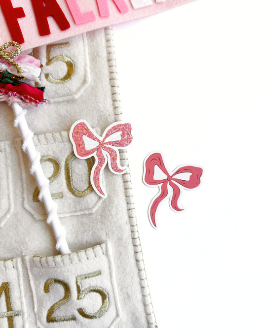 Christmas Bow Vinyl Sticker