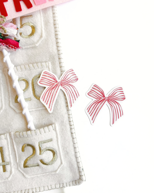 Christmas Bow Vinyl Sticker