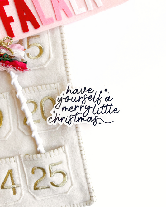 Christmas Merry Little Christmas Vinyl Sticker