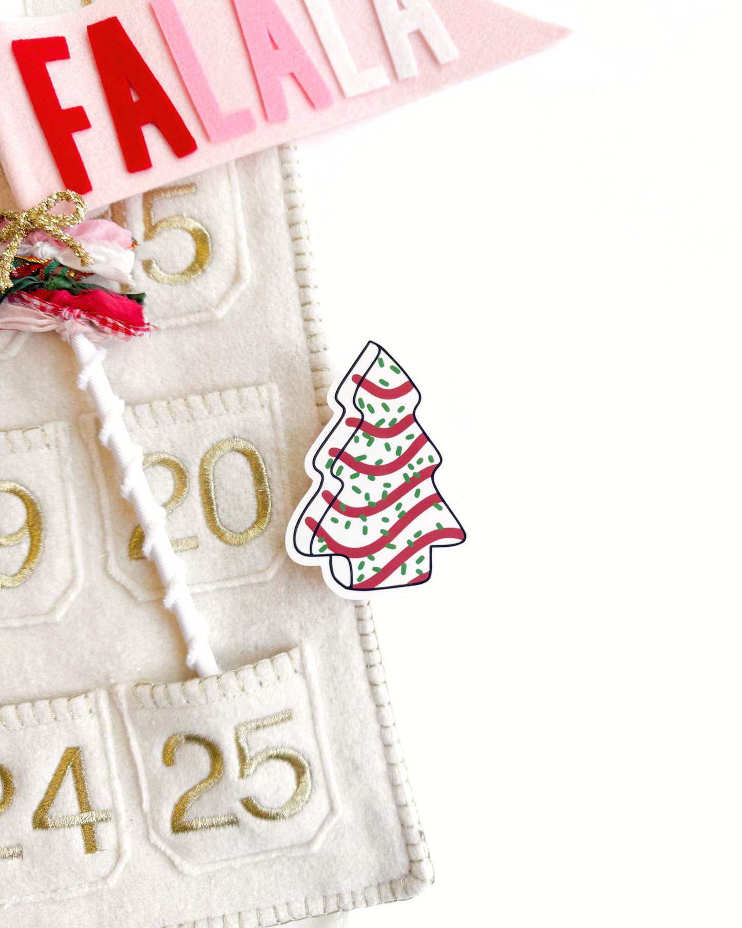 Christmas Tree Cake Vinyl Sticker