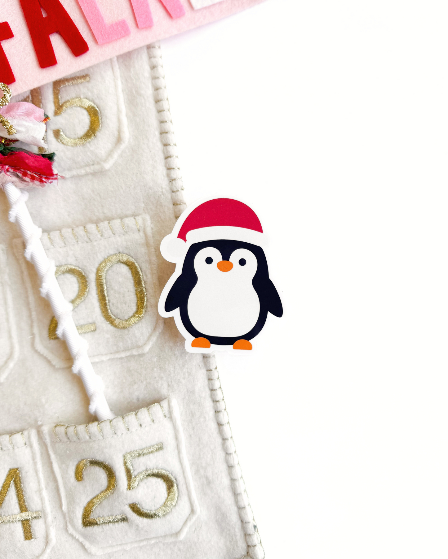 Christmas Penguin Vinyl Sticker