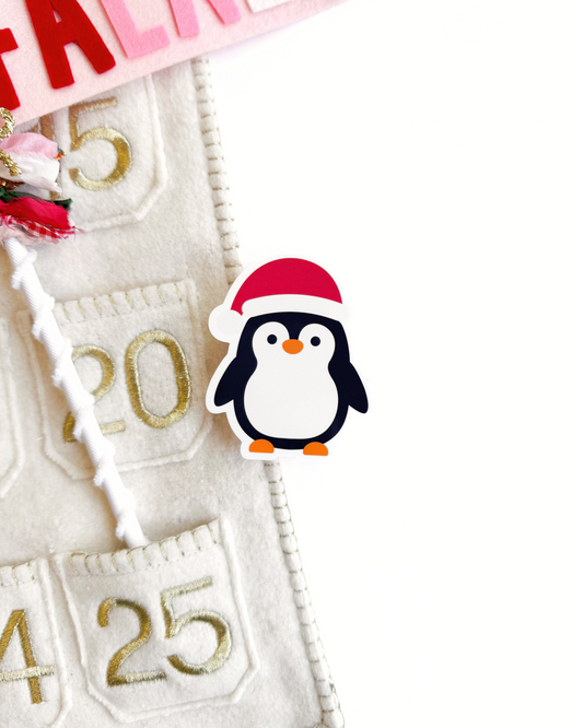 Christmas Penguin Vinyl Sticker