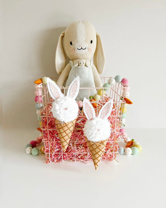 Bunny Ice Cream Basket Tag
